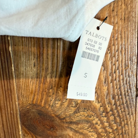 Talbots 2 Cotton Modal Eyelet Tiered Ruffle V-Neck Tank Tops Small Green & White - Picture 13 of 16